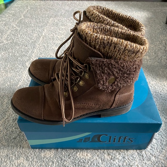 CLIFFS BY WHITE MOUNTAIN DOWNEY COMBAT BOOT 7 Brown - Picture 9 of 13